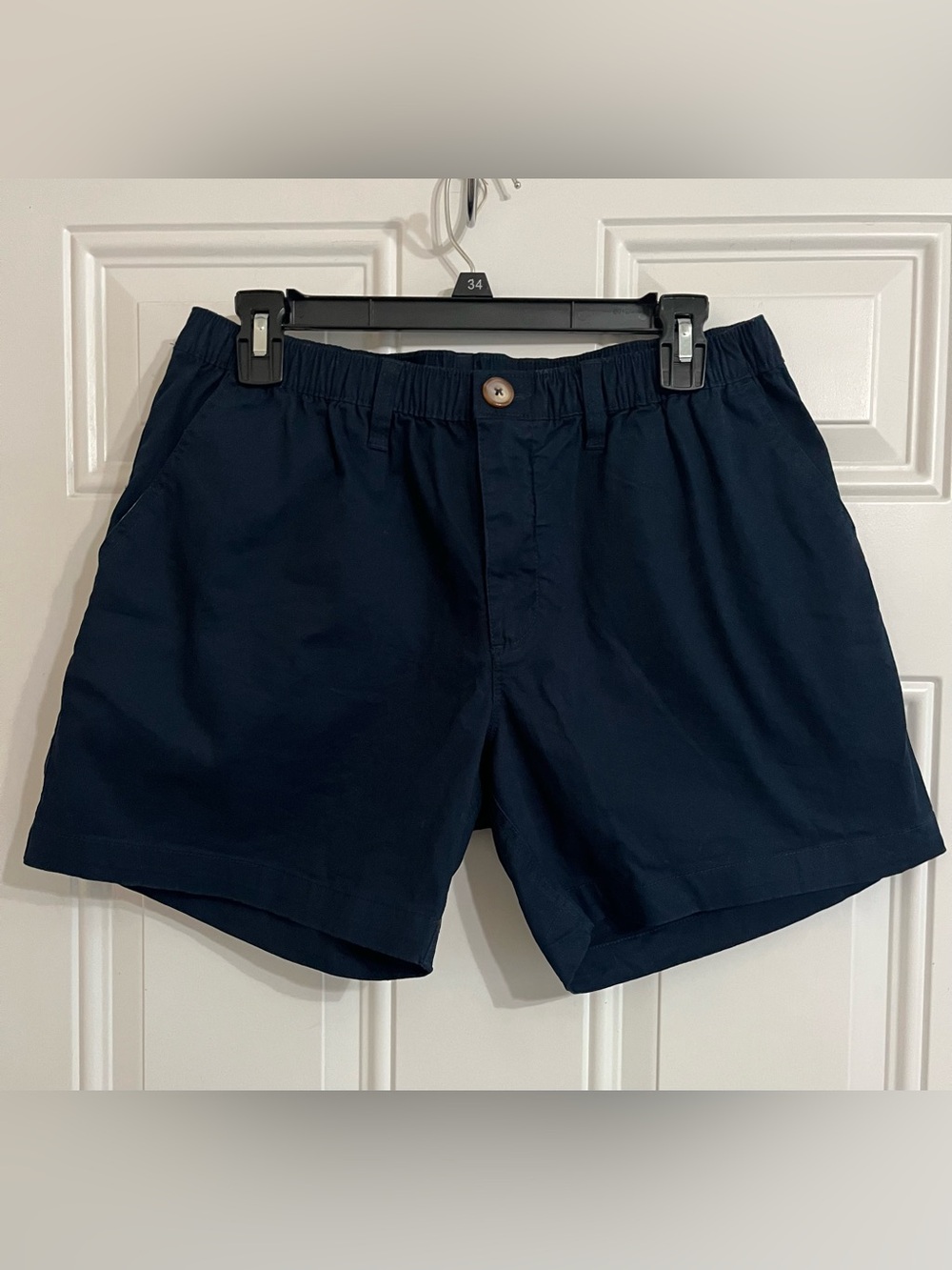 Chubbies Originals Shorts Men’s M Navy Blue Elastic Waist Casual Beach Summer
